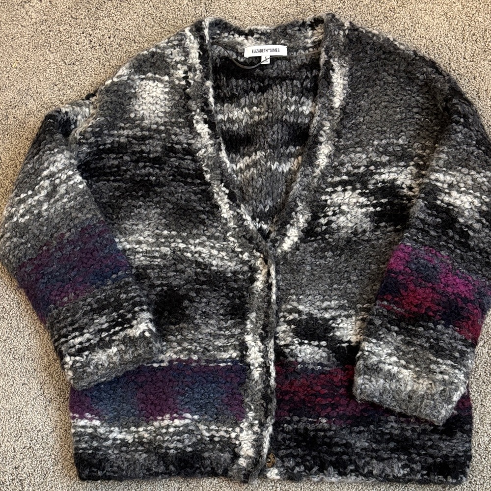 Elizabeth and James Multicolor Knit Cardigan